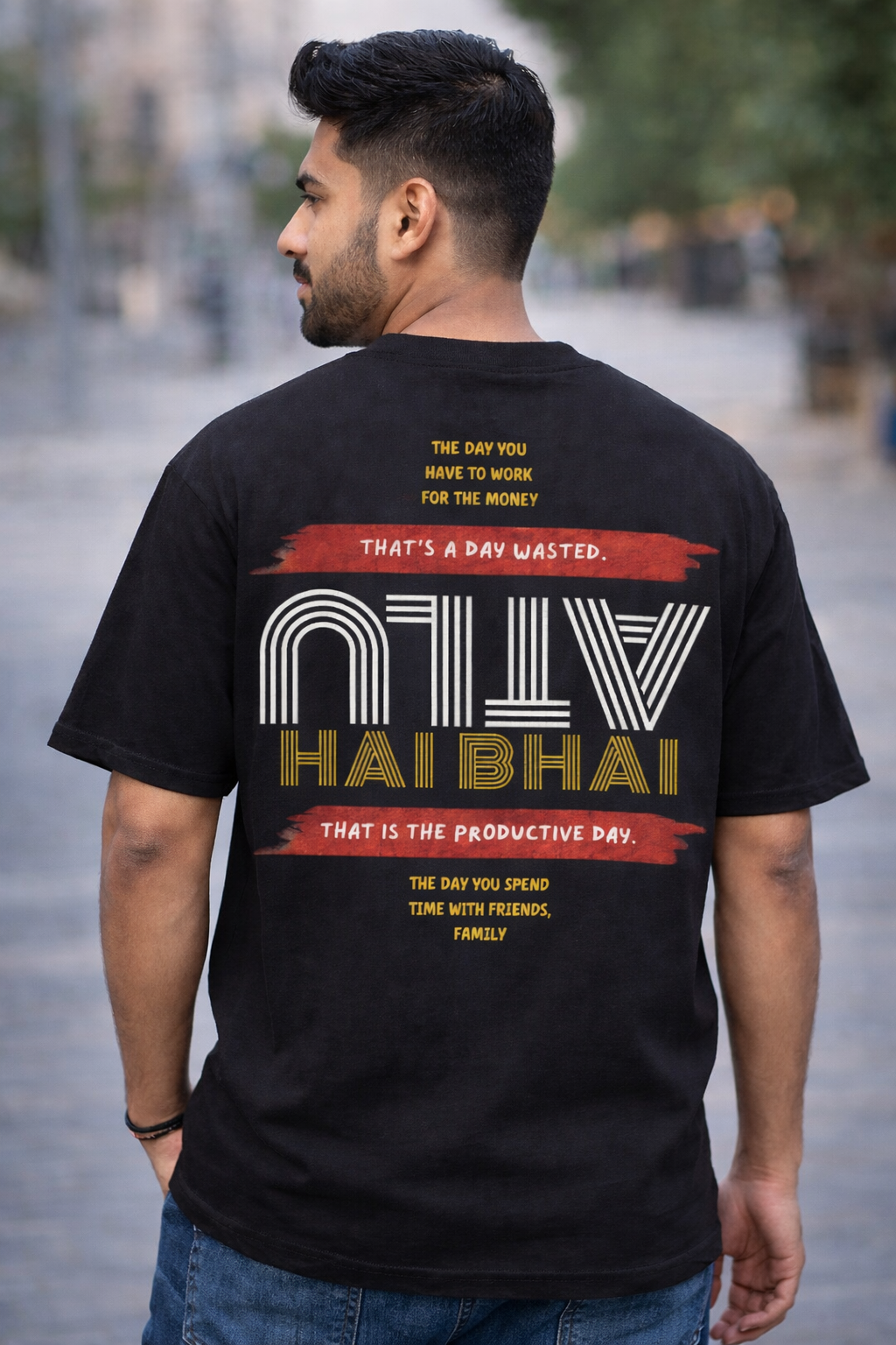 Samay Raina Quote Oversized T-Shirt – “ULTA Hai Bhai” Motivational Streetwear